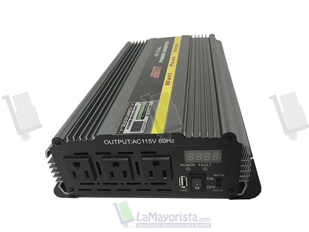 INVERSOR DE CORRIENTE 600 12 VTS A 110 VTS ONDA PURA
