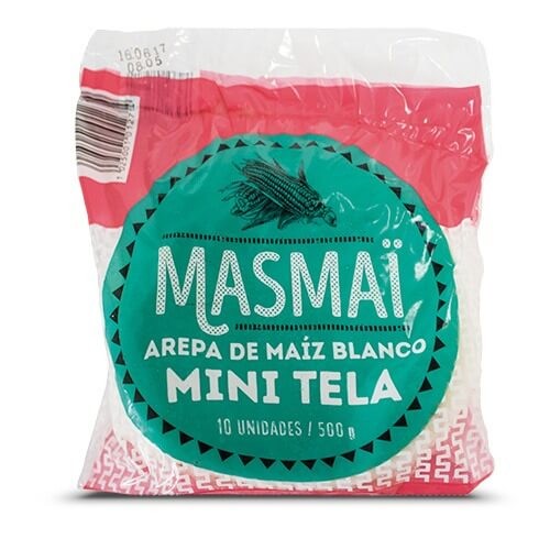 Arepa Minitela Blanca Masmai 10 Und – 500 G