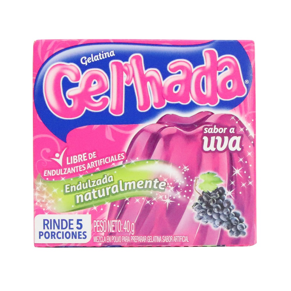 GELATINA GEL`HADA UVA*40GR