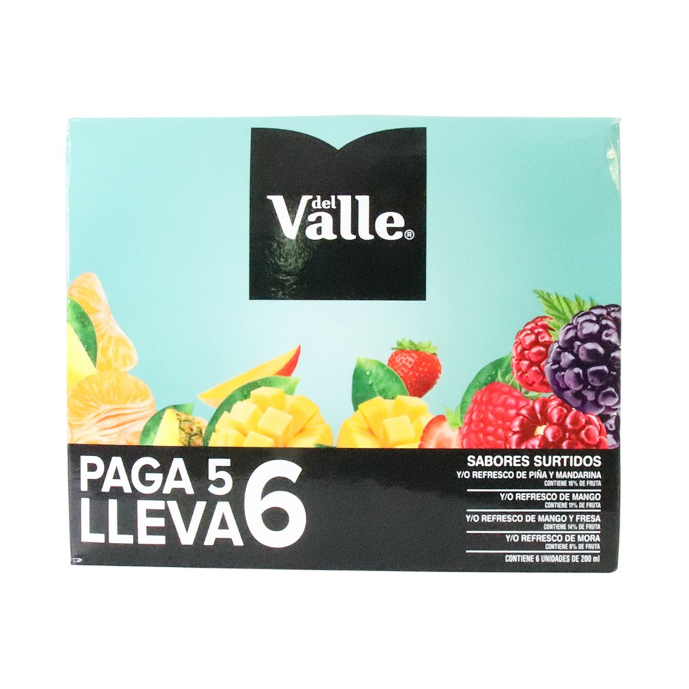 PACK JUGOS DEL VALLE FRUTAL*6UND*200ML