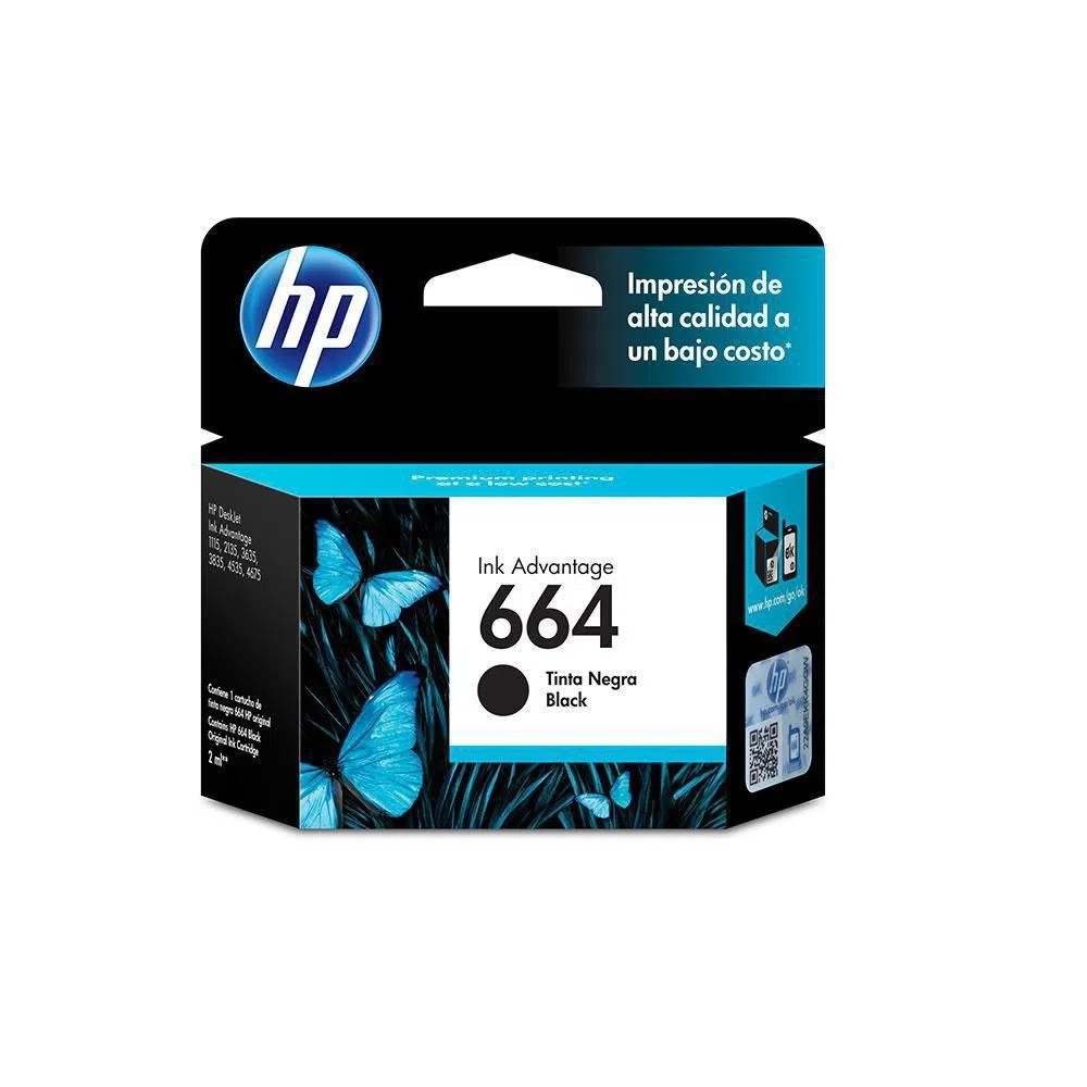 Cartucho Hp 664 Negro Original