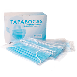 TAPABOCAS TERMOSELLADO CAJA X 50 UNIDADES