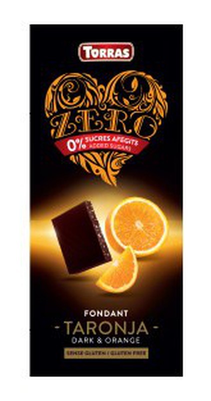 TABLETA DE CHOCOLATE ZERO NARANJA*125GR