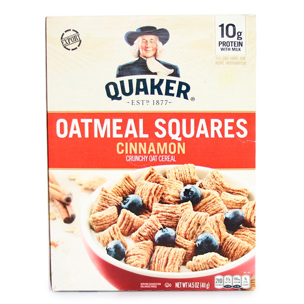 CEREAL OATS SQUARES CANELA x 412GR