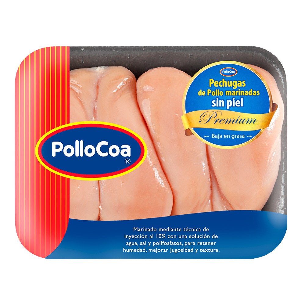 PECHUGA SIN PIEL BANDEJA POLLOCOA * KG