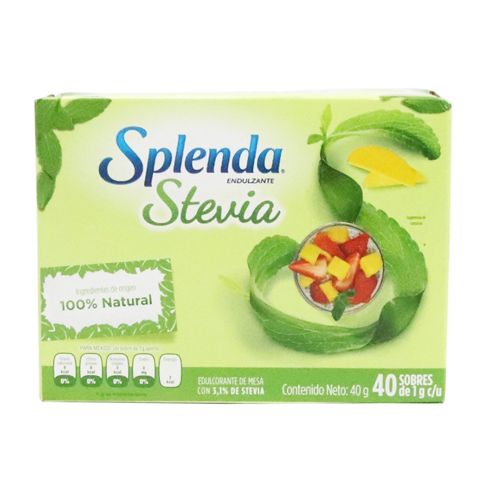 ENDULZANTE NAT-STEVIA SPLENDA*40SB*1GR