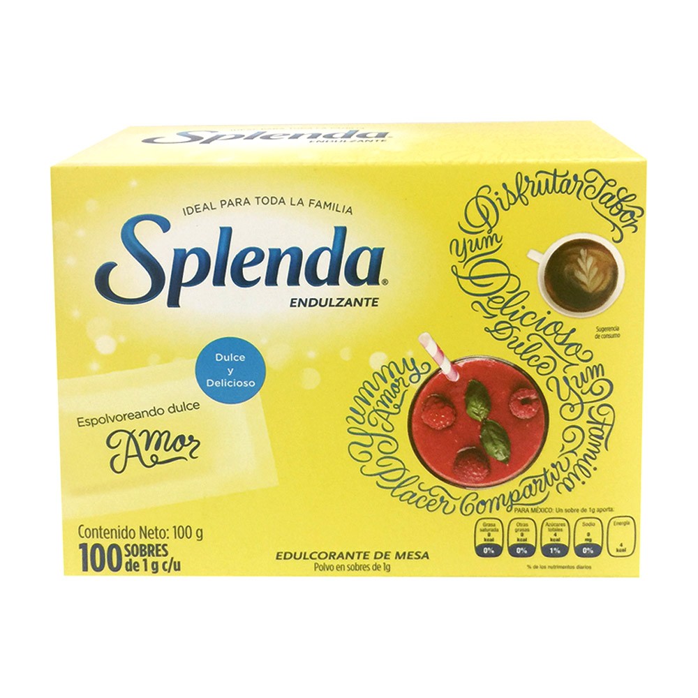 SPLENDA ENDULZANTE x 100 SOBRES