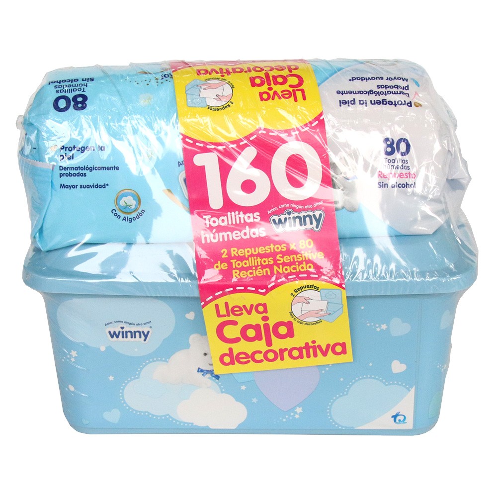 TOALLITAS WINNY RN x 160 UND +CAJA