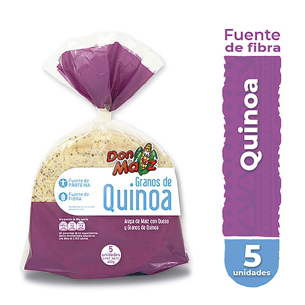 AREPAS DON MAIZ DE QUESO SEMILLA QUINOA