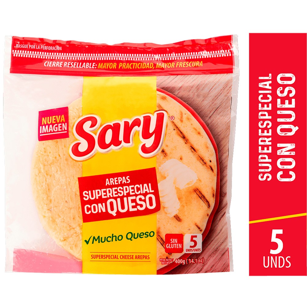 AREPA DE QUESO S/ESP SARY X5 UNDS *400GR