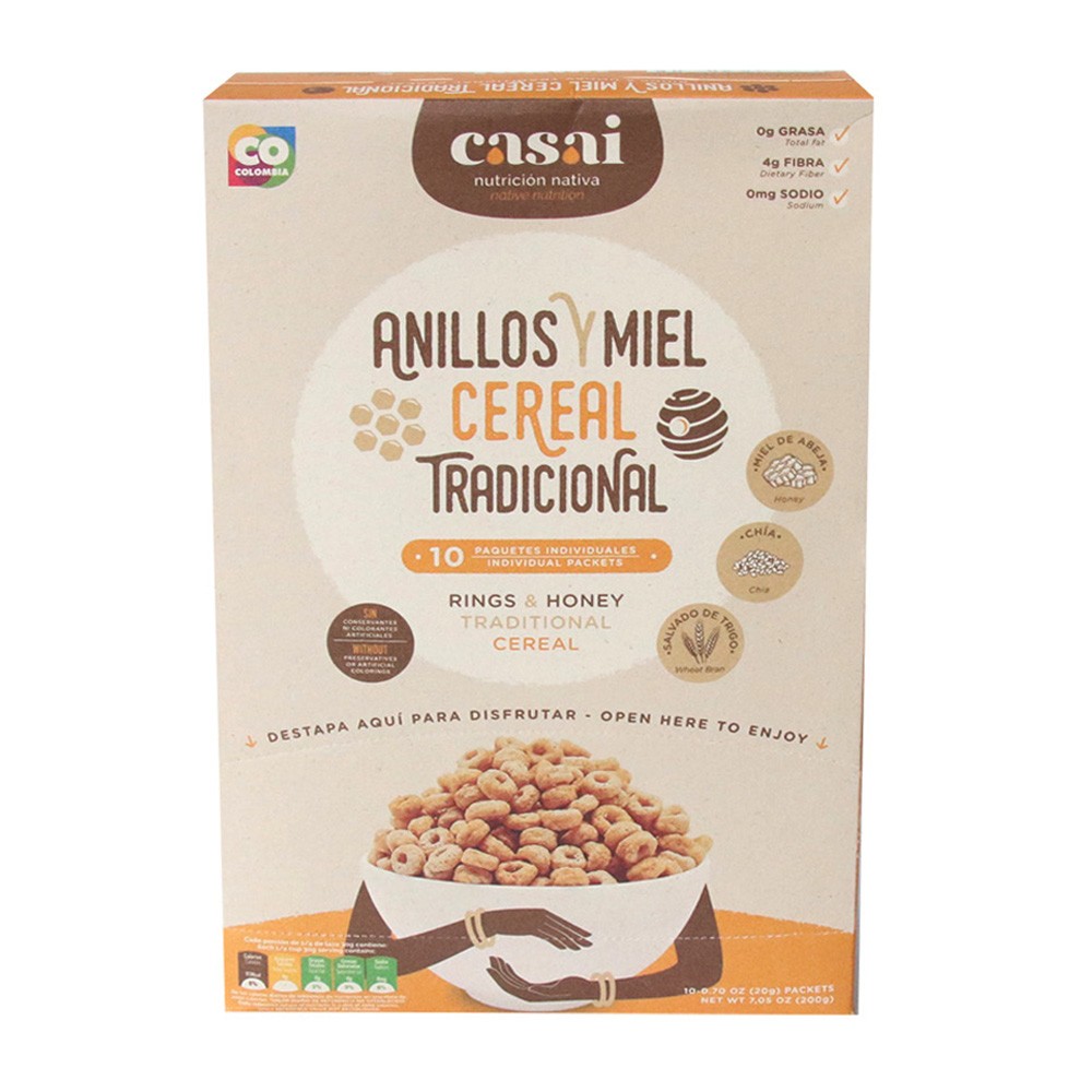 CEREAL ANILLOS Y MIEL *200GR